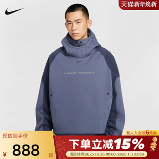 437 摇粒绒拼接针织卫衣IB3364 NIKE耐克男子宽松连帽套头衫 冬新款