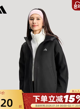 adidas阿迪达斯加绒软壳连帽外套SOFTSHELL春秋女梭织夹克 KS2782