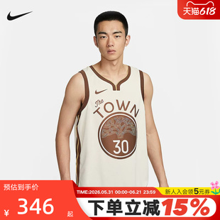 耐克NBA金州勇士队斯蒂芬·库里男子速干球衣针织背心HM5981-123