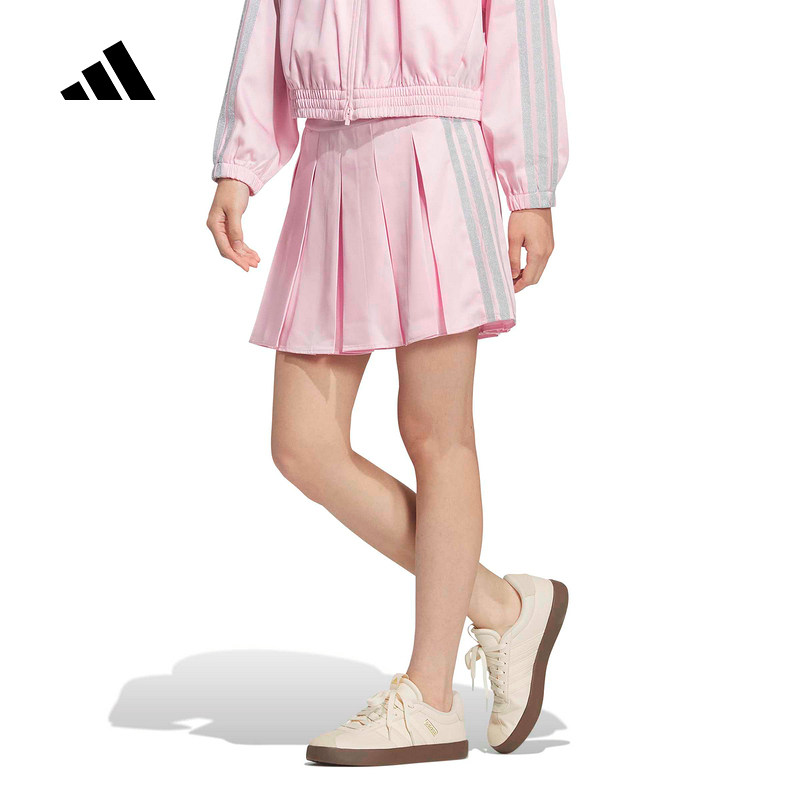 adidas阿迪达斯三条纹舞动系列裙裤2026春女Dance短裙子 KR7604