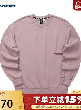 Skechers斯凯奇新款男女同款休闲风针织套头卫衣 L124U155/04JD