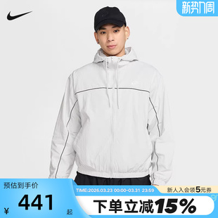 025 宽松运动休闲背标图案连帽夹克HJ2013 Nike耐克外套男秋季 新款