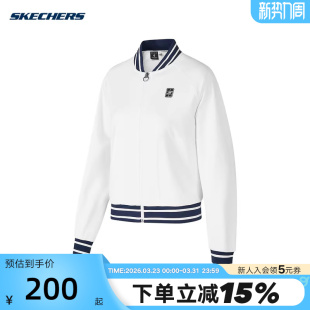 0019 P324W021 Skechers斯凯奇女款 立领针织外套户外运动休闲夹克