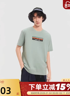 PONY波尼春季新品男子运动休闲宽松抗菌亲肤短袖T恤251M2AT09