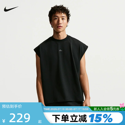 NIKE耐克男子26夏季新款篮球运动透气休闲无袖T恤背心 IF2564-010