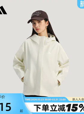 adidas阿迪达斯加绒软壳连帽外套SOFTSHELL春秋女梭织夹克 KS2783