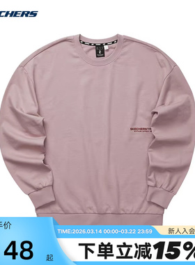 Skechers斯凯奇新款男女同款休闲风针织套头卫衣 L124U155/04JD
