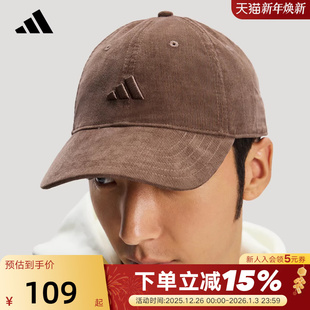 adidas阿迪达斯灯芯绒运动遮阳棒球帽春男女可调节鸭舌帽 IA6123