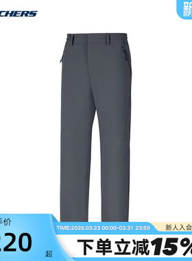 SKECHERS斯凯奇户外保暖运动休闲裤冬直筒男子长裤 P325M112/006L