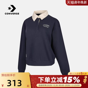 BFK WCJ099 Converse匡威2025冬女子针织套头衫 翻领宽松舒适卫衣