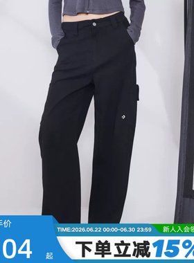 Converse匡威26春季新品多口袋宽松阔腿工装裤女长裤 WCJ431-GHM