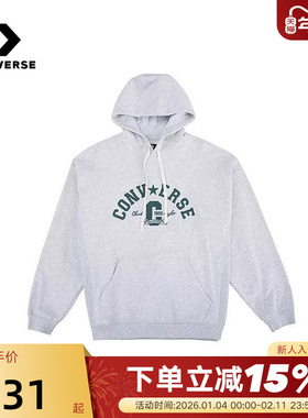 Converse匡威冬男女经典针织连帽衫复古长袖卫衣 UCJ084-GGN