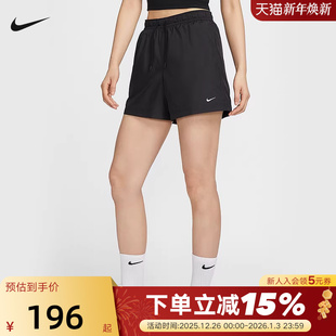 FV7558 耐克女子短裤 休闲刺绣小勾透气宽松运动五分裤 新款 010 夏季