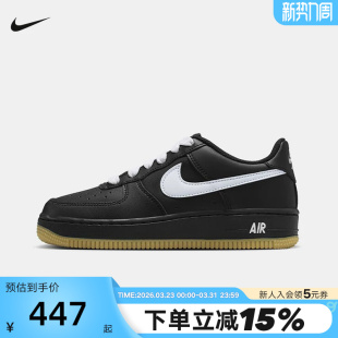 Air HQ1911 Force 板鞋 001 1黑色白勾空军一号运动鞋 Nike耐克女鞋