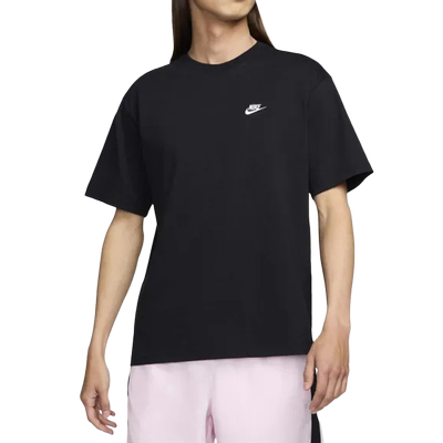 NIKE耐克短袖男夏新款宽松透气休闲运动圆领棉T恤黑色FV0376-010
