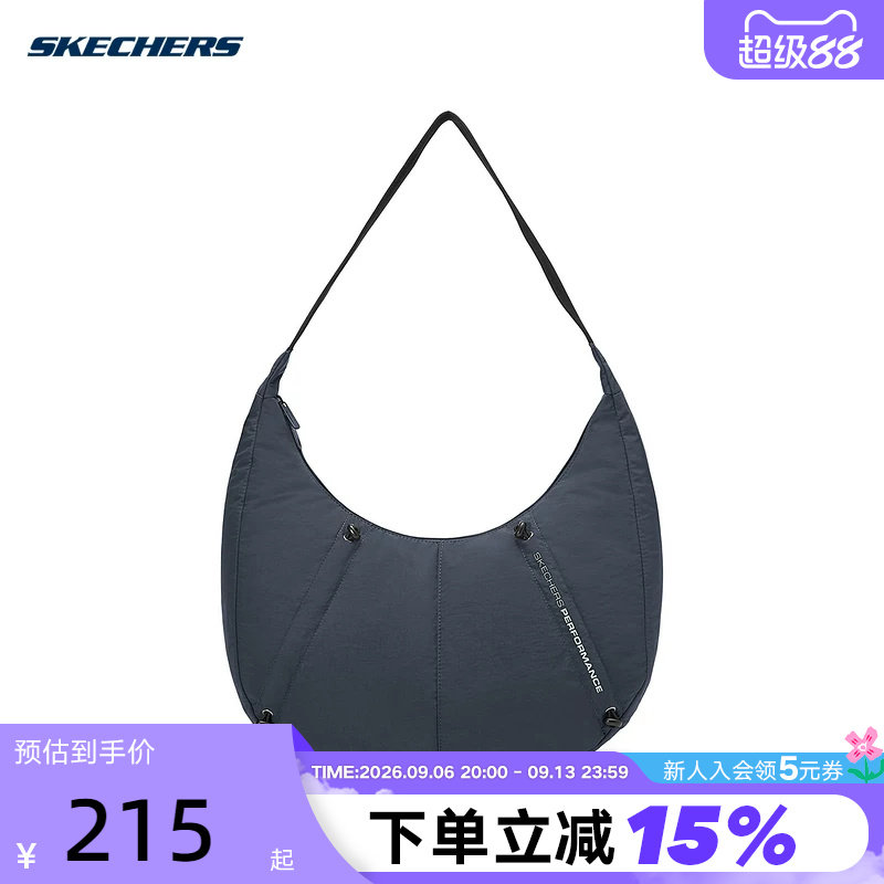 Skechers斯凯奇男女云朵包休闲运动单肩斜挎包简约包包 P225U006图片
