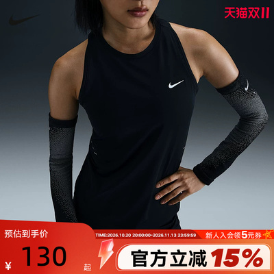 NIKE耐克女速干跑步背心无袖T恤