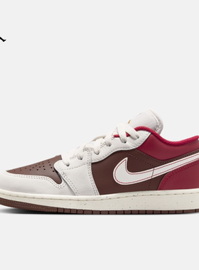 【小黑盒】JORDAN耐克女马年限定新年款AJ1白棕红板鞋IR7600-211