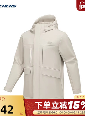 Skechers斯凯奇男女春夏防风立领宽松百搭外套 P424M122/027B