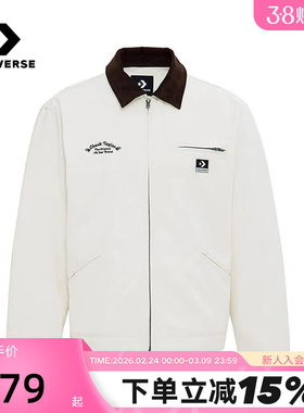 Converse匡威冬季保暖棉服男士巴恩风夹克翻领工装外套MCJ126-W2Y