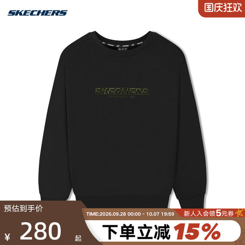 SKECHERS斯凯奇男士上衣运动简约百搭休闲长袖卫衣 L426M070-0018