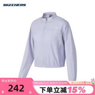 P324W035 02N4 潮流梭织外套 SKECHERS斯凯奇秋女休闲时尚