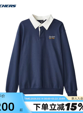 Skechers斯凯奇秋男休闲上衣针织套头卫衣 L324M023/002Z