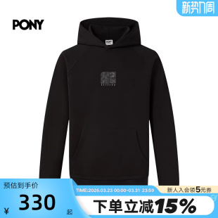 254M2HA01BK 男女连帽卫衣休闲舒适双面布舒适套衫 PONY冬季 新款