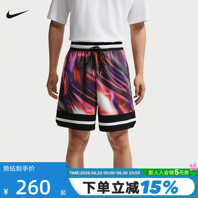 NIKE耐克男短裤26夏新款透气速干篮球运动裤印花五分裤IR6283-100