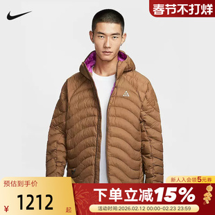 耐克ACG棉服男冬季户外宽松面包服黑色连帽P棉夹克外套HJ3736-235