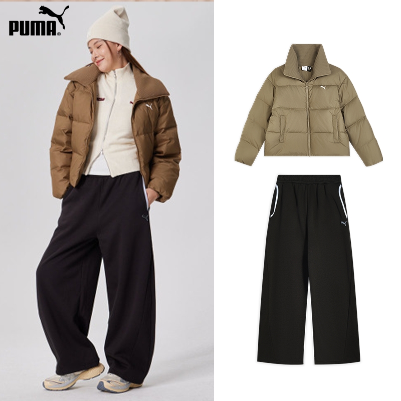 【搭配】PUMA彪马加绒串标阔腿长裤635729-01鸭绒羽绒服635807-93