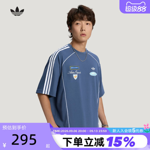 adidas阿迪达斯三叶草赛车风半袖男RAC ICON宽松短袖T恤 LD6503