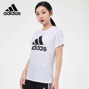 Adidas阿迪达斯女装 休闲短袖 新款 时尚 训练跑步运动T恤GL0649