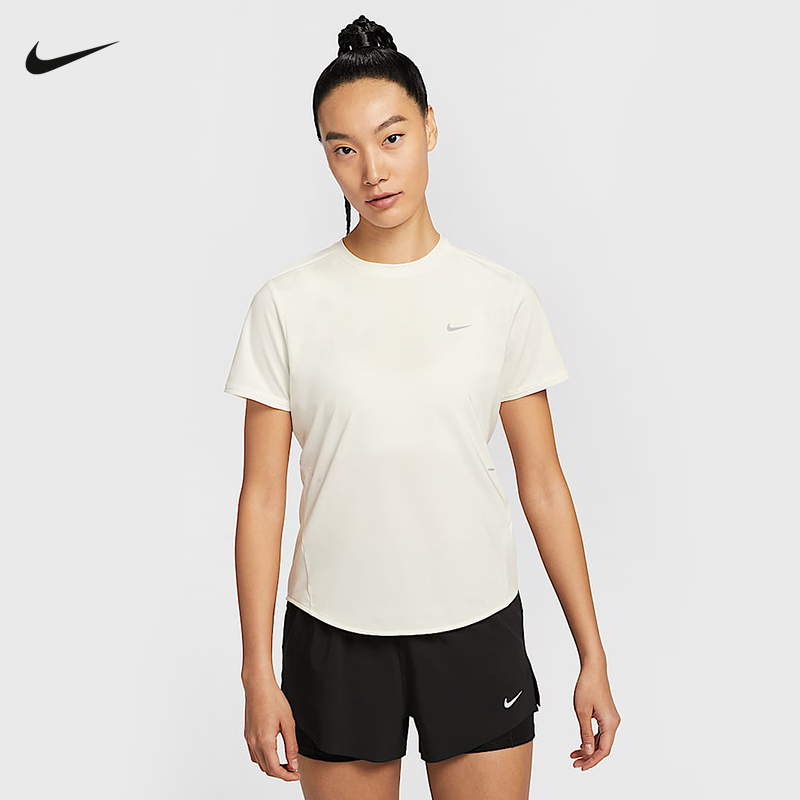 NiKE耐克SWIFT DRI-FIT女子速干短袖跑步上衣T恤夏新款HM9699-133