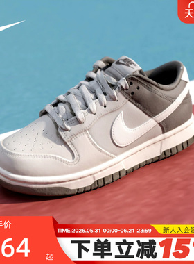 Nike耐克男鞋棕灰色Dunk Low轻便低帮复古休闲运动板鞋HF5441-009