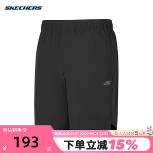 Skechers斯凯奇夏季 舒适运动短裤 P225M034 0018 男子休闲五分裤
