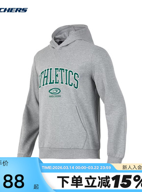 Skechers斯凯奇舒适百搭运动男子针织连帽套头卫衣P423M041