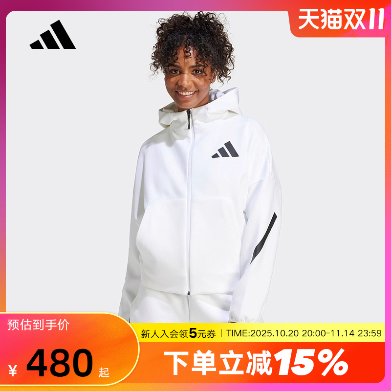adidas阿迪达斯女装新款Z.N.E运动服连帽跑步夹克外套JE7849