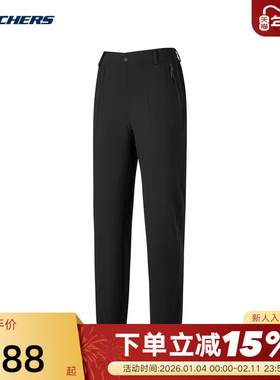 Skechers斯凯奇新女户外系列运动舒适休闲梭织长裤 P425W176/0018
