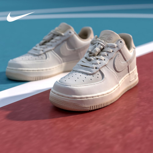 NIKE耐克AF1小流苏女鞋AIR FORCE 1米白色低帮复古板鞋HV1813-001