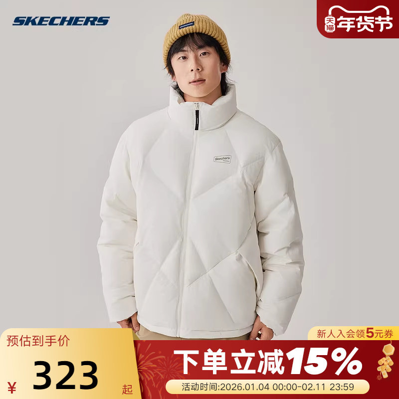 Skechers斯凯奇冬男女短款羽绒服时尚百搭保暖外套 L425U017/0074,运动服/休闲服装,运动羽绒服,淘宝优惠券,粉丝福利购,淘宝优惠卷