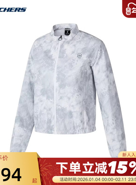 SKECHERS斯凯奇秋女休闲时尚潮流梭织外套 P324W002/048N