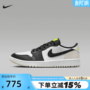Jordan AJ1黑白高尔夫球鞋 缓震低帮板鞋 108 耐克男鞋 DD9315 AIR
