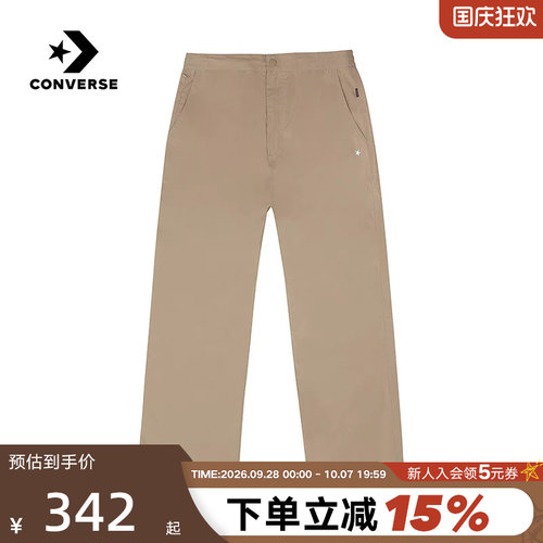 Converse匡威秋男棉感简约长裤多口袋休闲裤 MCH603-X9V