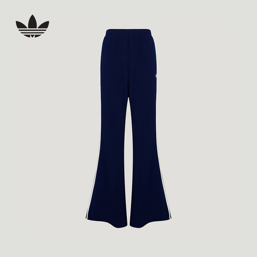 adidas阿迪达斯三叶草喇叭裤修身运动裤显腿长秋女针织长裤KX6889