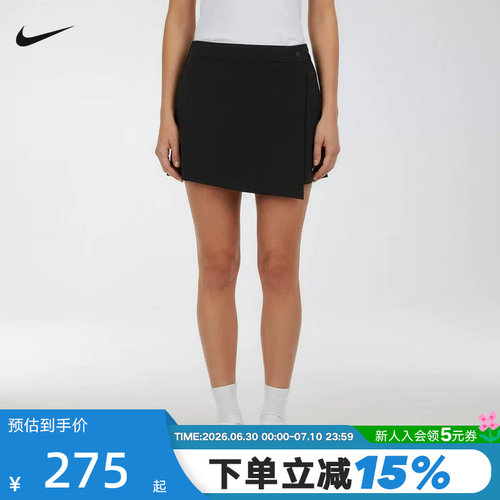 NIKE耐克女短裙运动短裤黑色裙裤