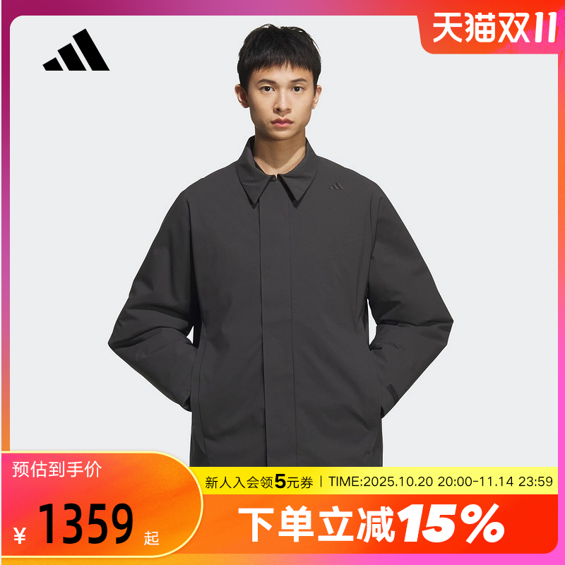 adidas阿迪达斯武宗系列商务中长款棉服2025秋男保暖外套 KC2518