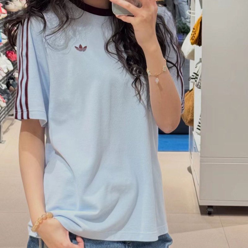 adidas阿迪达斯三叶草三条纹Britcore半袖2026春男