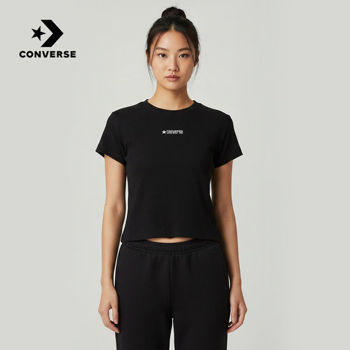 Converse匡威2026夏季女休闲运动短袖潮流百搭T恤衫 WCJ768-023