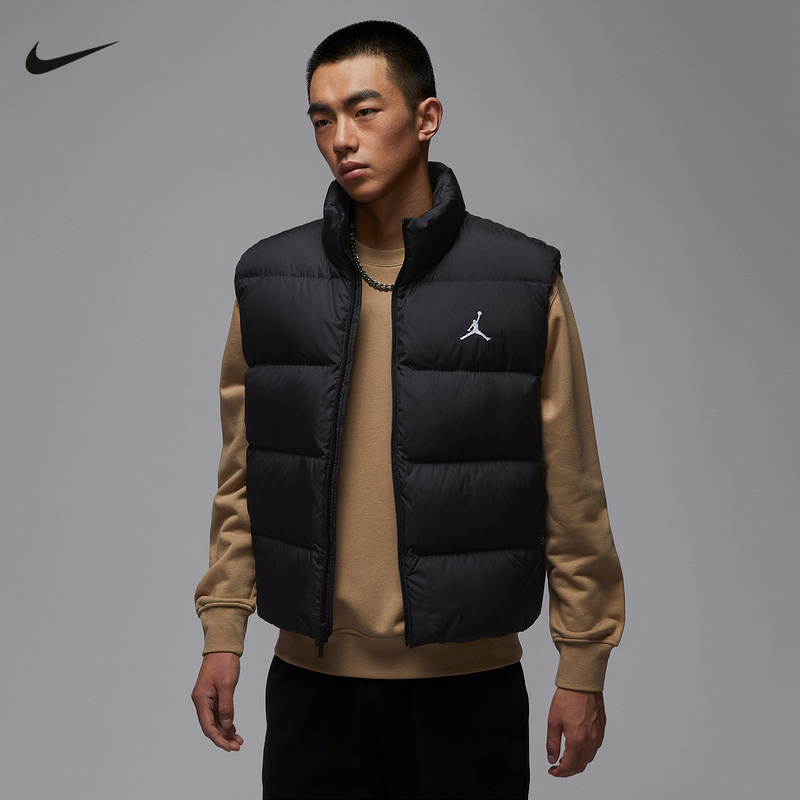 JORDAN耐克男子羽绒服马甲冬新款运动休闲保暖立领外套IF4262-010